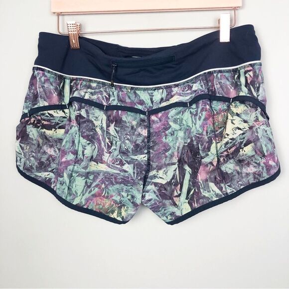 LULULEMON | RARE!! Run: Speed Shorts Iridescent Multi/Deep Navy Women’s Size 8 - Picture 8 of 13